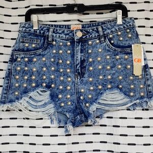 Super cute Gianni bini short shorts with pearls